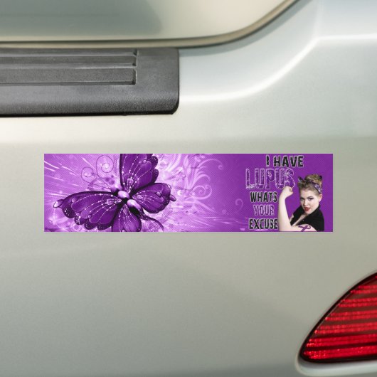 Ik heb LUPUS wat je excuus is Bumpersticker (Op auto)