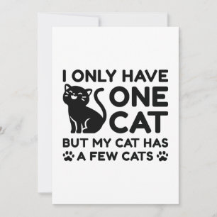 Ik heb maar één kat bedankkaart