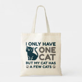 Ik heb maar één kat tote bag (Achterkant)