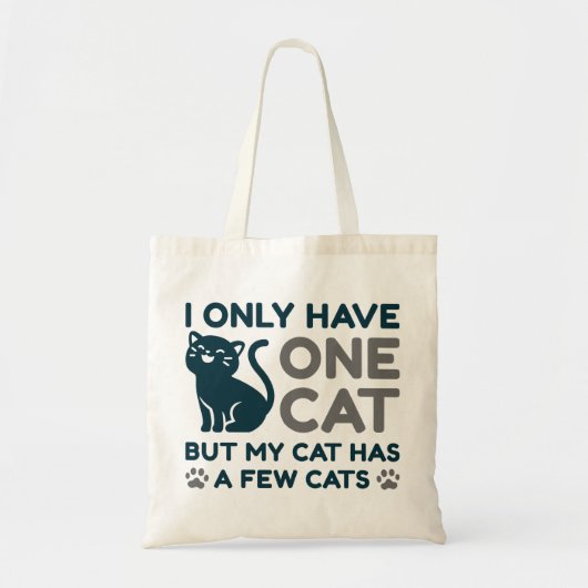 Ik heb maar één kat tote bag (Voorkant)