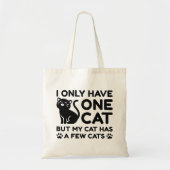 Ik heb maar één kat tote bag (Voorkant)