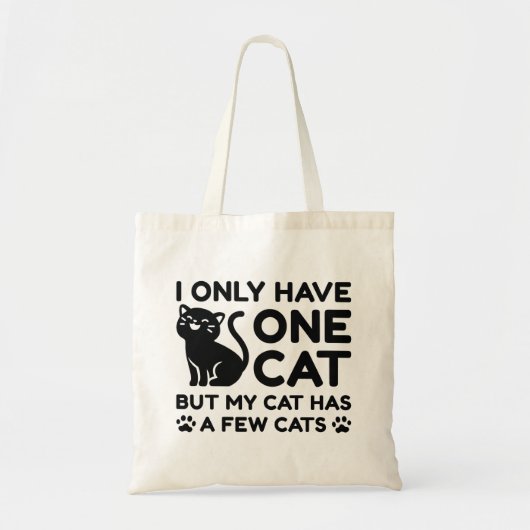 Ik heb maar één kat tote bag (Voorkant)