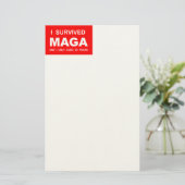 Ik heb MAGA overleefd Briefpapier (Staand voorkant)