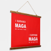 Ik heb MAGA overleefd Hangend Wandkleed (Gebogen)