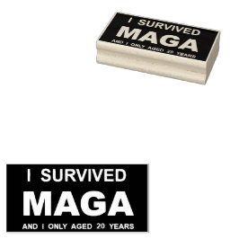 Ik heb MAGA overleefd Rubberstempel