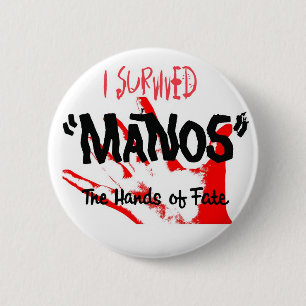 Ik heb Manos overleven... de Handen van het Vlucht Ronde Button 5,7 Cm
