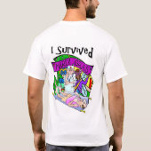 Ik heb Mardi Gras overleven in New Orleans T-shirt (Achterkant)