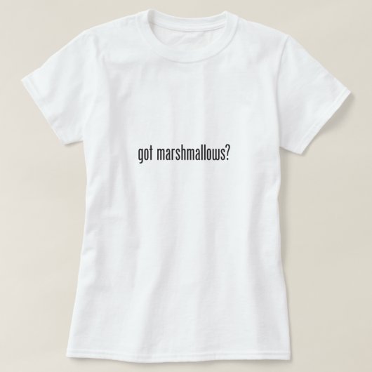 Ik heb marshmallows t-shirt (Design voorkant)