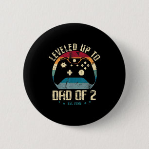 Ik heb me aangepast aan Dad of 2 Daddy Again 2026  Ronde Button 5,7 Cm