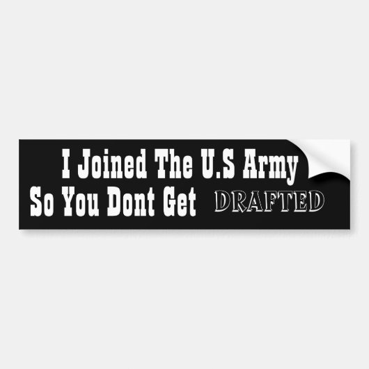 Ik heb me aangesloten bij het Amerikaanse leger, d Bumpersticker (Voorkant)