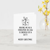 Ik heb me als Daughter-in-Law Kaart voor Kerstmis. (Gele Bloem)