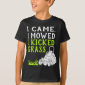 Ik heb me begeven dat ik grass Funny Lawnmower Lan T-shirt (Voorkant)