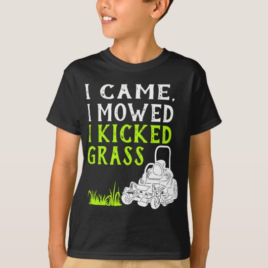 Ik heb me begeven dat ik grass Funny Lawnmower Lan T-shirt (Voorkant)