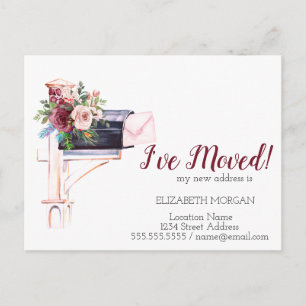 Ik heb me beweegt, de Rozen Bloemen van de Brieven Aankondigingskaart