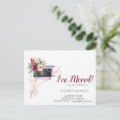 Ik heb me beweegt, de Rozen Bloemen van de Brieven Aankondigingskaart (Staand voorkant)