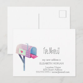 Ik heb me beweegt, het Nieuwe Adres van de Brieven Aankondigingskaart