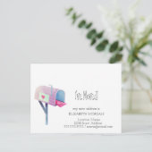 Ik heb me beweegt, het Nieuwe Adres van de Brieven Aankondigingskaart (Staand voorkant)