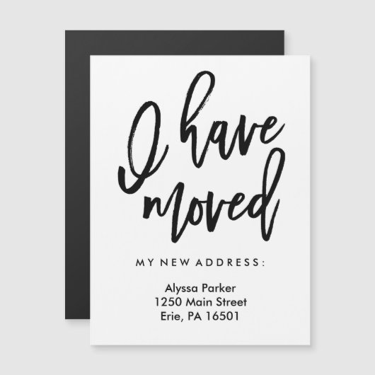 Ik heb me in eenvoudige moderne Typografie begeven Magnetische Uitnodiging (Voorkant / Achterkant)