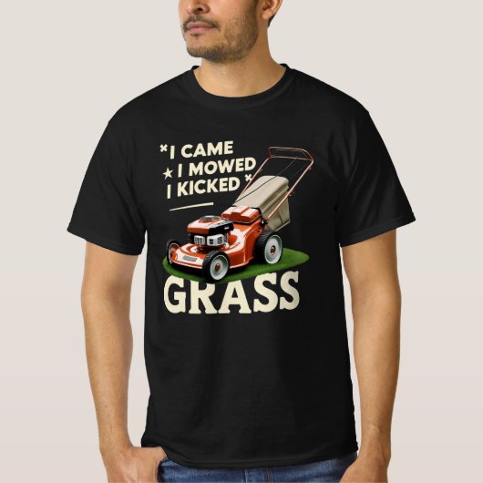Ik heb me laten bewegen... ik heb gras vermoord. t-shirt (Voorkant)