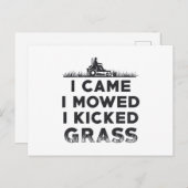 Ik heb me laten bewegen... ik heb grasgrasgrasmowe briefkaart (Voorkant / Achterkant)