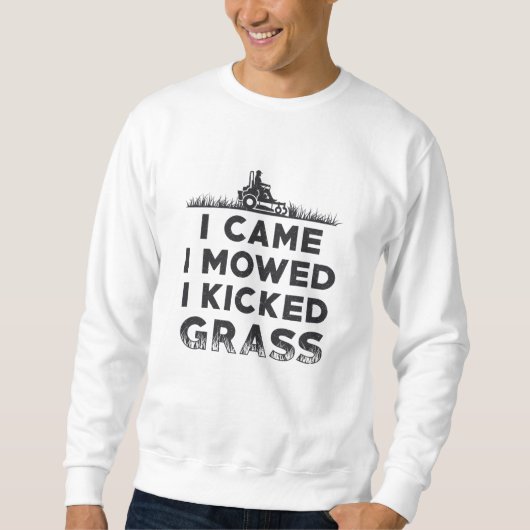 Ik heb me laten bewegen... ik heb grasgrasgrasmowe trui (Voorkant)
