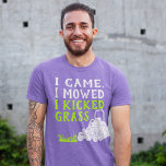Ik heb me laten bewegen... ik heb Grass Grapny Gra Tri-Blend Shirt<br><div class="desc">Heb je je eigen landschapszaken? Hou je van je eigen gras maaien? Wilt u actiefilms bekijken? Je zult het grappige gezegde leuk vinden: "Ik kwam, ik heb me begeven dat ik gras heb geschopt." Grafische afbeeldingen van commerciële grasmaaiers gaan vergezeld van het witte en heldere kalkgroene bericht op dit grafische...</div>