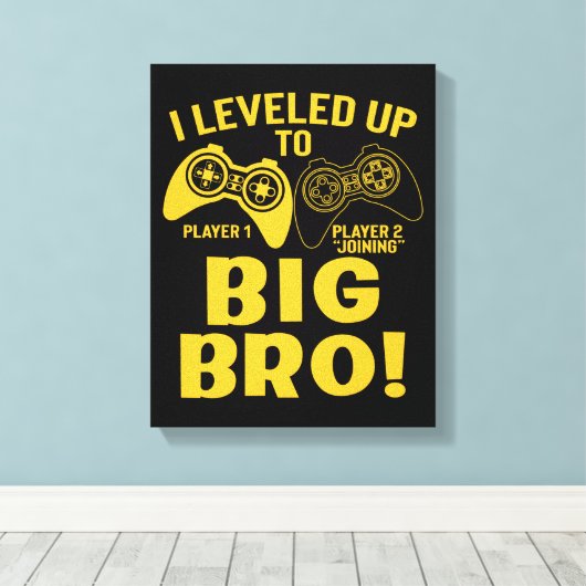 Ik heb me opgehouden tot Big Bro Canvas Afdruk (Insitu (Houten vloer))