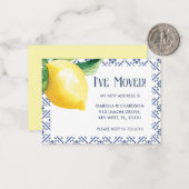 Ik heb me verplaatst | De Kaart van de aankondigin Notitiekaartje (Voorkant / Achterkant in situ)