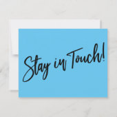 "Ik heb me verplaatst" Moderne Sky Blue Card voor  Kaart (Achterkant)