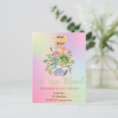 Ik heb me verplaatst, Nieuw Adres, Succulente Holo Aankondigingskaart (Staand voorkant)