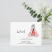 Ik heb me verplaatst, Tribal Tent New Address Aankondigingskaart (Staand voorkant)