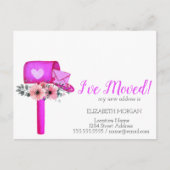 Ik heb me verplaatst, Waterverf Mailbox Heart Flow Aankondigingskaart (Voorkant)