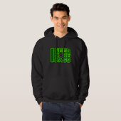 IK HEB MEER BASS-groen - Dubstep-DnB-Hip Hop-Crunk Hoodie (Voorkant volledig)