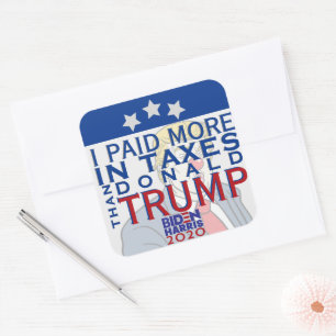 Ik heb meer belastingen betaald dan Donald Trump S Vierkante Sticker