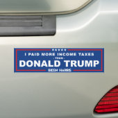Ik heb meer belastingen betaald dan Trump Bumpersticker (Op auto)