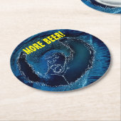 Ik heb meer bier nodig ronde kartonnen onderzetter (Gebogen)