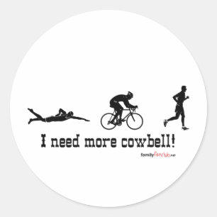 Ik heb meer cowbell t-shirt nodig ronde sticker