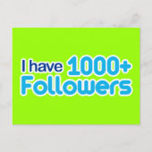 Ik heb meer dan 1000 volgers briefkaart (Voorkant)