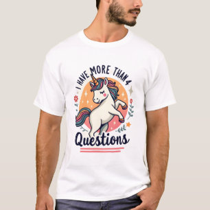 Ik heb meer dan 4 vragen Vintage eenhoorn Retro T-shirt