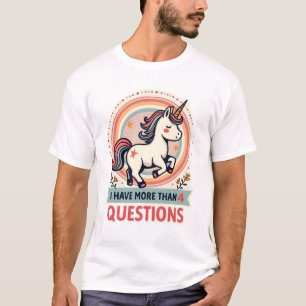Ik heb meer dan 4 vragen Vintage eenhoorn Retro T-shirt