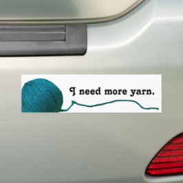 Ik heb meer gekken nodig - Blauwgroen gestreepte g Bumpersticker