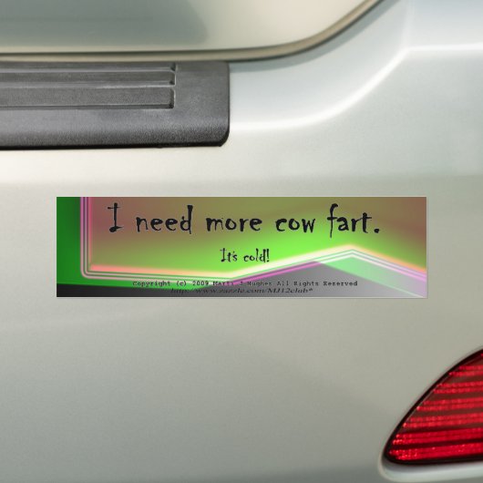 Ik heb meer koe nodig. Het is koud! Bumpersticker (Op auto)