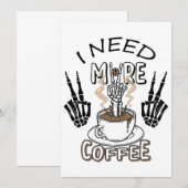 Ik heb meer koffie nodig shirt Kleding met een est Kaart (Voorkant / Achterkant)