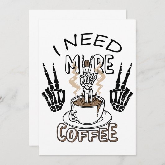 Ik heb meer koffie nodig shirt Kleding met een est Kaart (Voorkant / Achterkant)