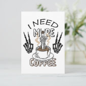 Ik heb meer koffie-shirt nodig Aesthetische kledin Bedankkaart (Staand voorkant)