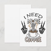 Ik heb meer koffie-shirt nodig Aesthetische kledin Bedankkaart (Voorkant / Achterkant)