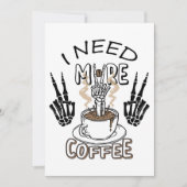 Ik heb meer koffie-shirt nodig Aesthetische kledin Bedankkaart (Voorkant)