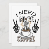 Ik heb meer koffie-shirt nodig Aesthetische kledin Bedankkaart (Voorkant / Achterkant)