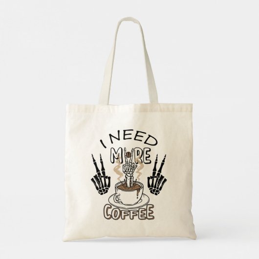 Ik heb meer koffie-shirt nodig Aesthetische kledin Tote Bag (Achterkant)