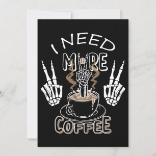 Ik heb meer koffiecadeaus nodig voor halloween bedankkaart